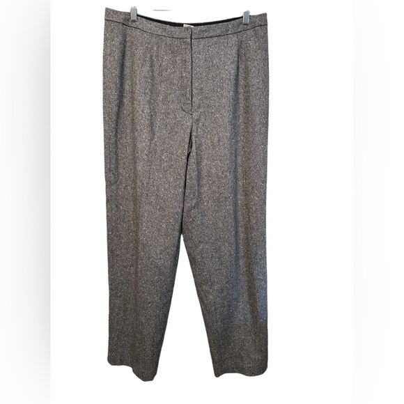LL Bean Tweed Wool Lined Pants Size 14 Regular Business Causal Classic‎ - Picture 1 of 5